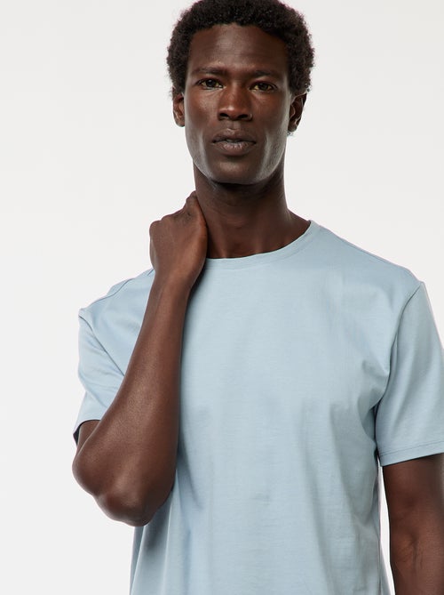 Katoenen T-shirt met ronde hals - Kiabi