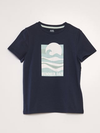 Katoenen T-shirt met ronde hals