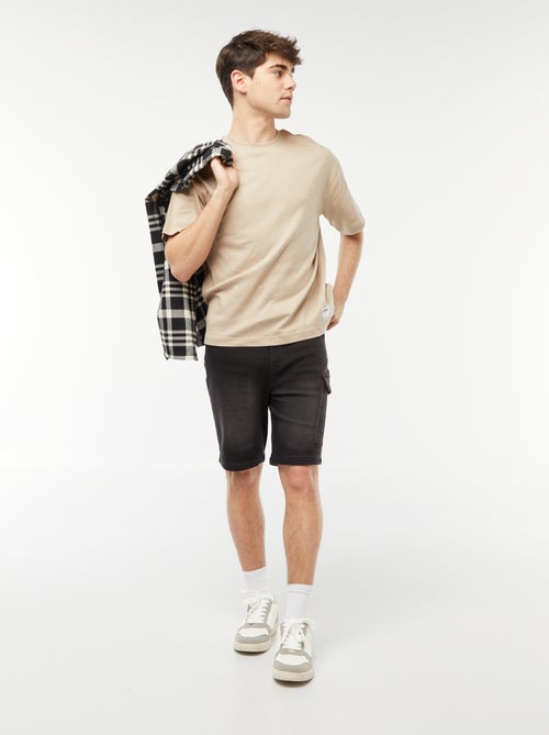 Katoenen T-shirt met ronde hals - Kiabi