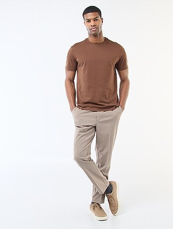 Katoenen T-shirt met ronde hals