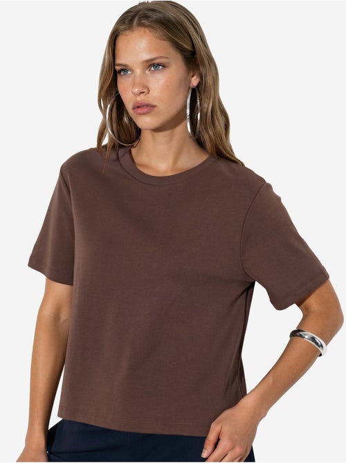 Katoenen t-shirt met ronde hals busem - Kiabi
