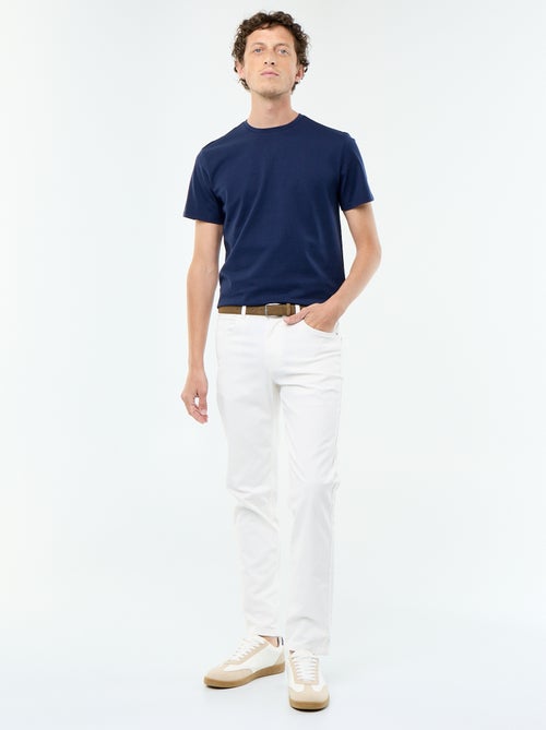 Katoenen T-shirt met ronde hals - Kiabi