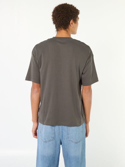 Katoenen T-shirt met ronde hals - Kiabi