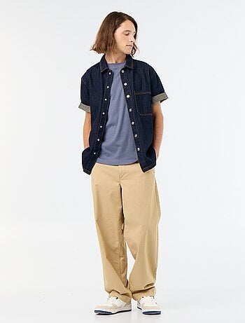 Katoenen T-shirt met ronde hals