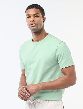 Katoenen T-shirt met ronde hals