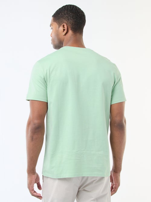 Katoenen T-shirt met ronde hals - Kiabi