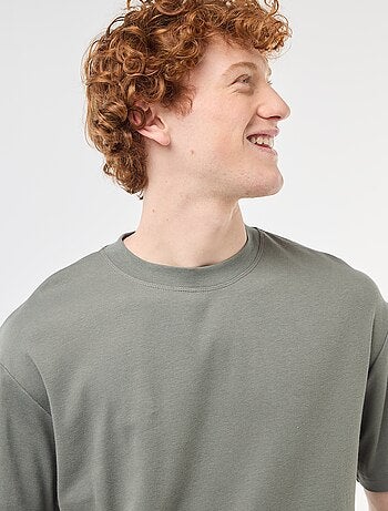 Katoenen T-shirt met ronde hals