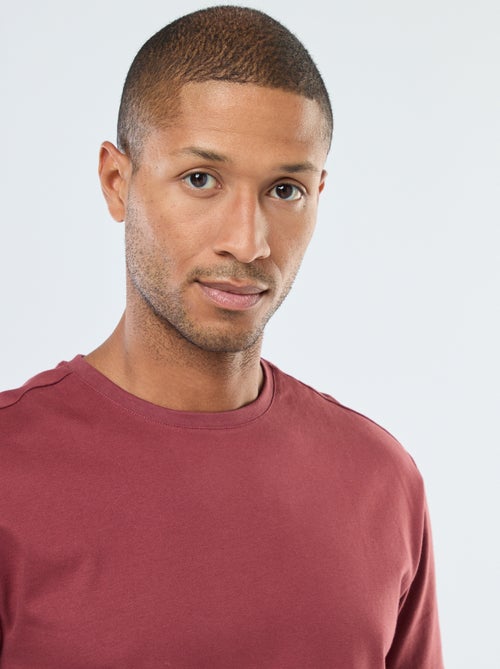 Katoenen T-shirt met ronde hals - Kiabi