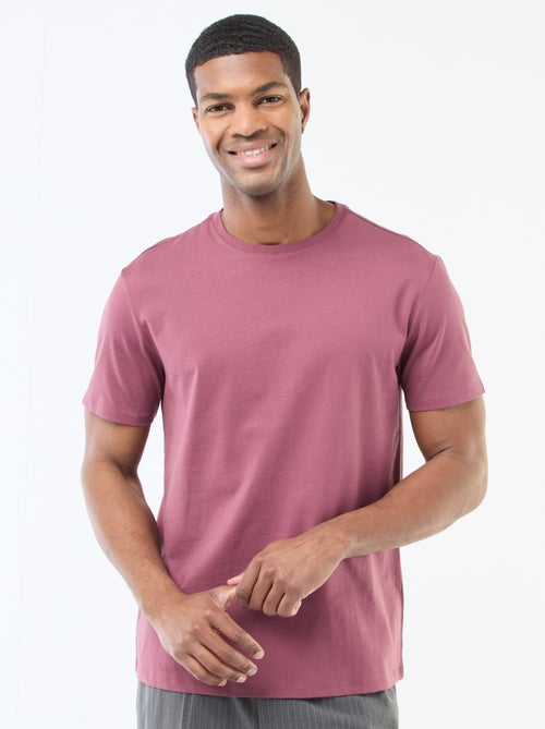 Katoenen T-shirt met ronde hals - Kiabi