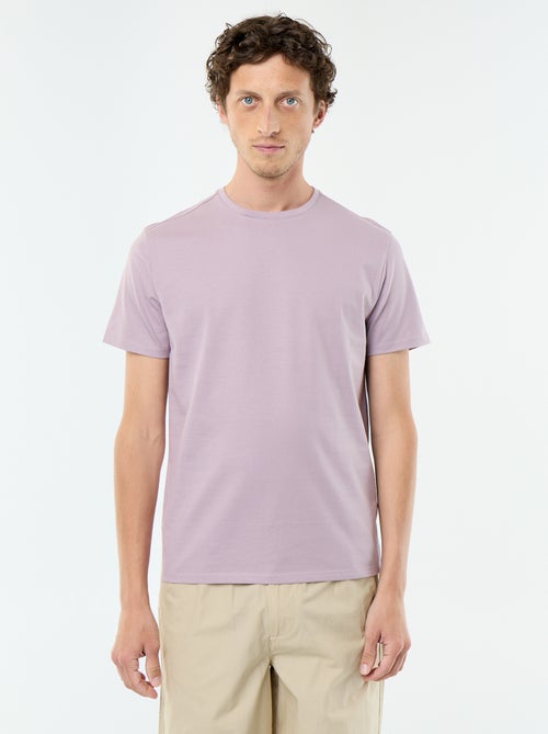 Katoenen T-shirt met ronde hals - Kiabi