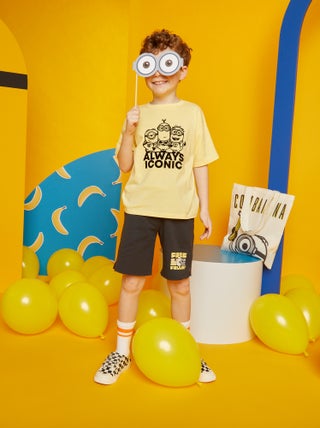 Katoenen T-shirt met ronde hals 'The Minions'