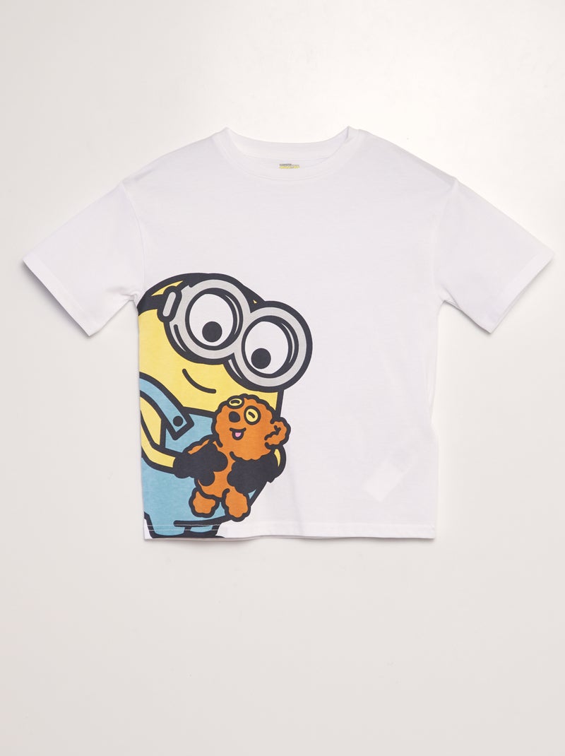 Katoenen T-shirt met ronde hals 'The Minions' WIT - Kiabi