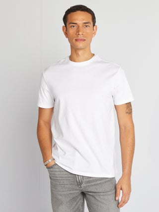 Katoenen T-shirt met ronde hals