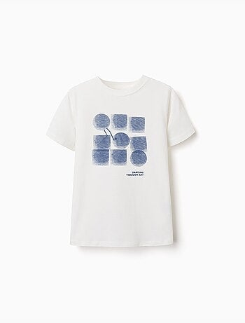 Katoenen t-shirt met Shapes print