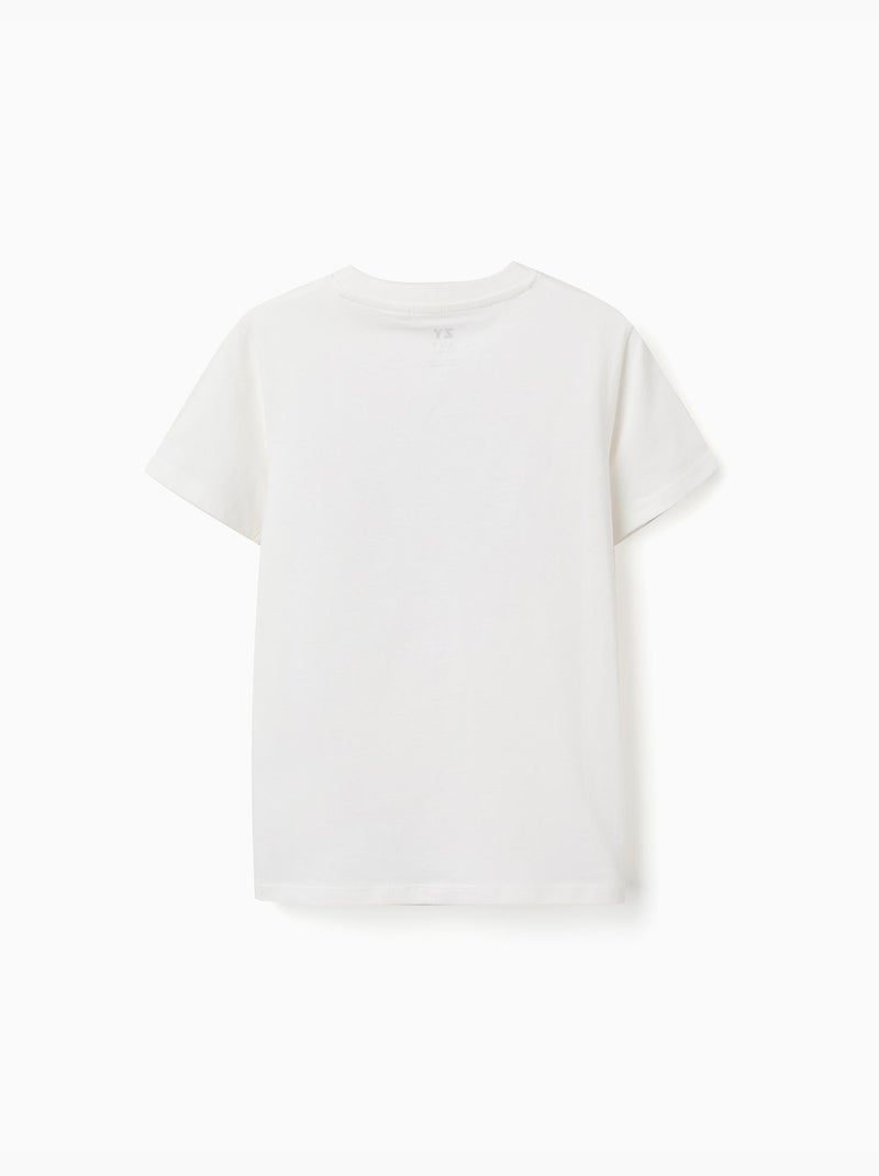 Katoenen t-shirt met Shapes print Wit - Kiabi