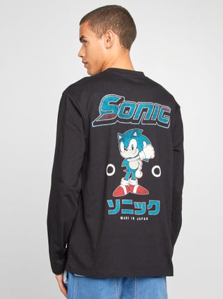 Katoenen T-shirt met Sonic-print