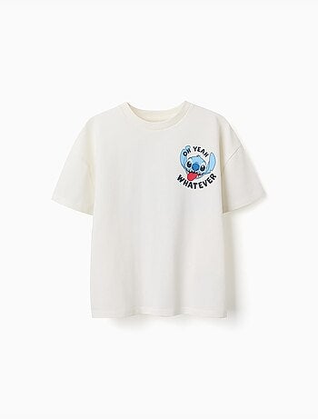 Katoenen T-shirt met Stitch prints