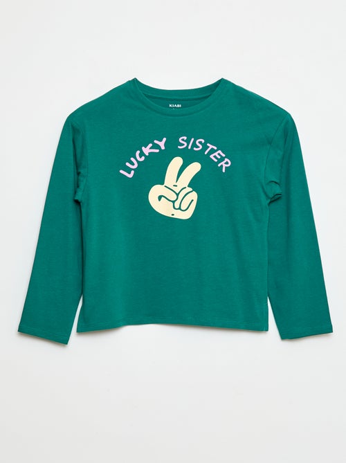 Katoenen T-shirt met strepen - Kiabi