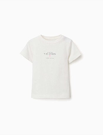 Katoenen t-shirt met vakantieprint