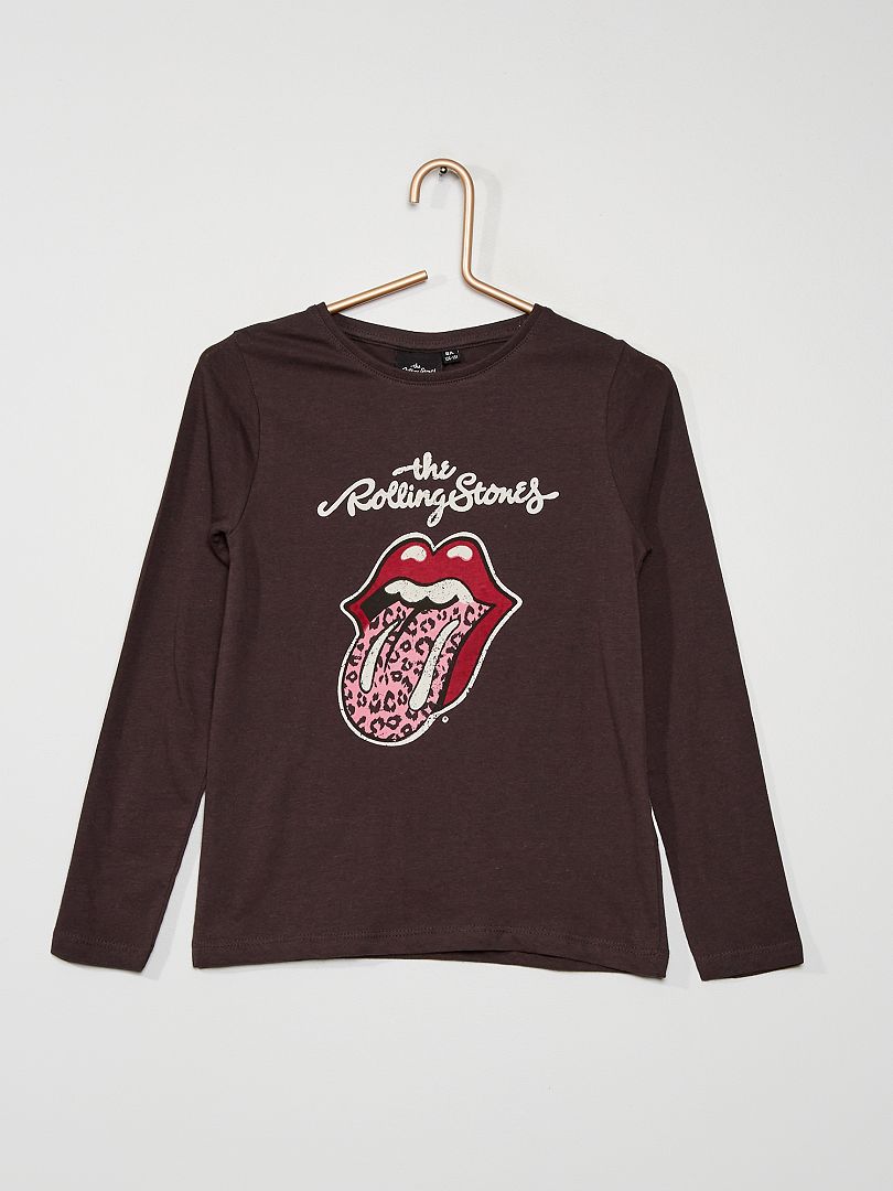 Katoenen T-shirt 'Rolling Stones' donkergrijs - Kiabi