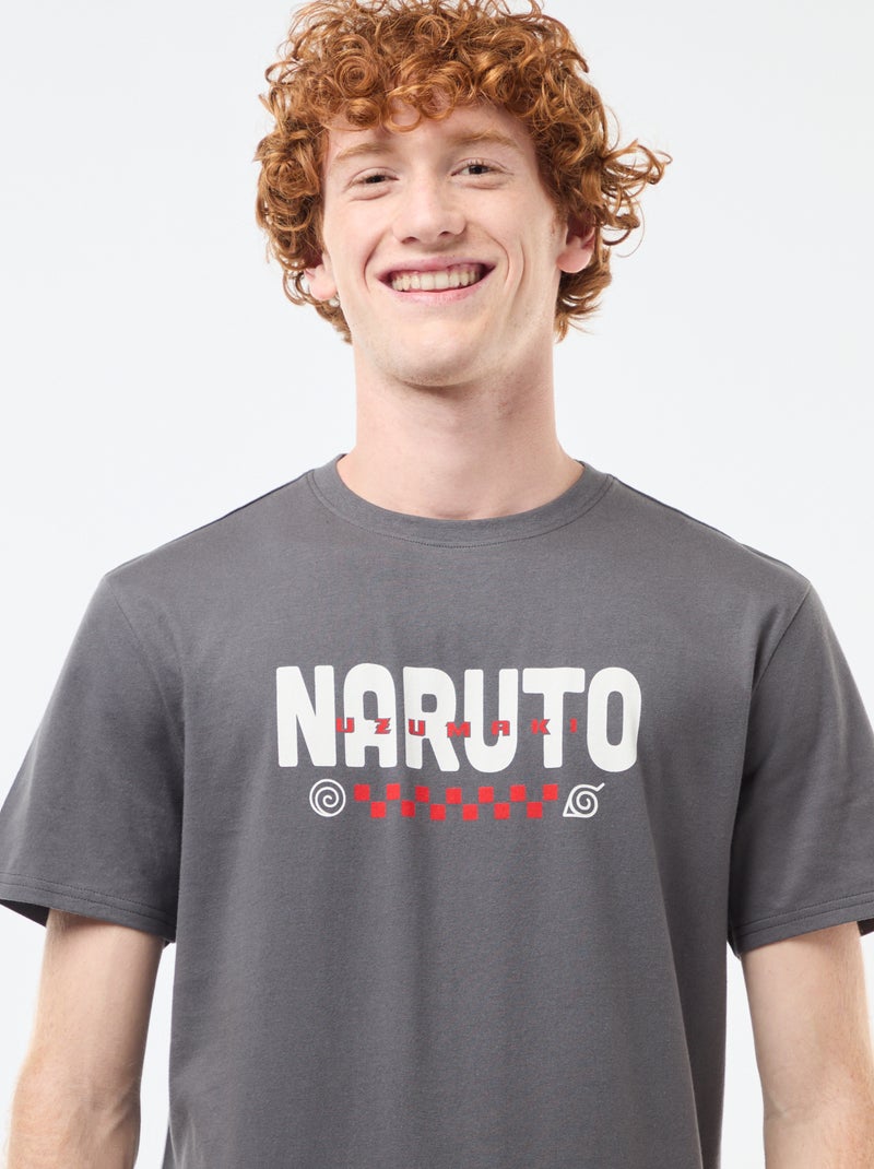 Katoenen T-shirt 'Sahinler' 'Naruto' Grijs - Kiabi