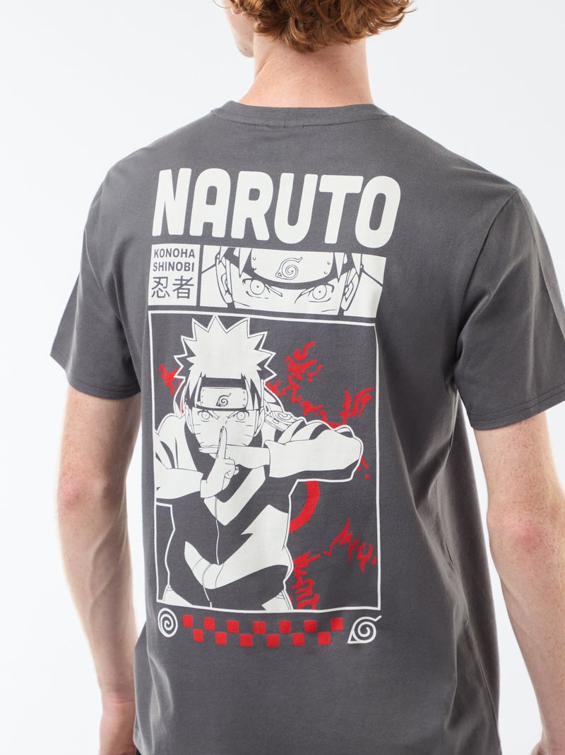 Katoenen T-shirt 'Sahinler' 'Naruto' Grijs - Kiabi