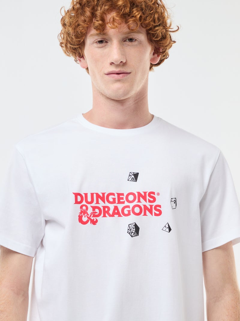 Katoenen T-shirt 'Sun City' 'Dungeons & Dragons' coton wit - Kiabi