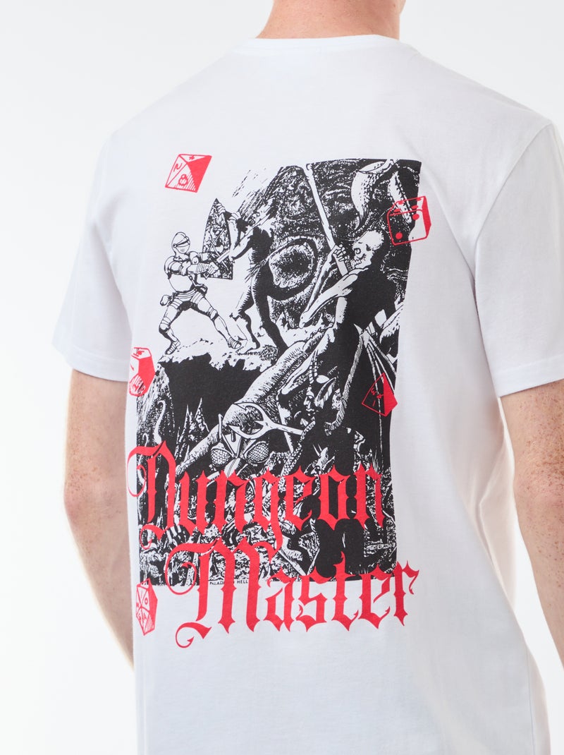Katoenen T-shirt 'Sun City' 'Dungeons & Dragons' coton wit - Kiabi