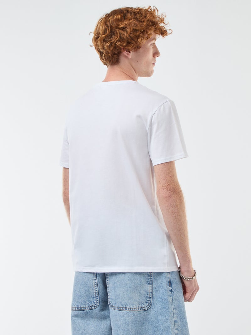 Katoenen T-shirt 'Sun City' 'Iron Maiden' wit - Kiabi