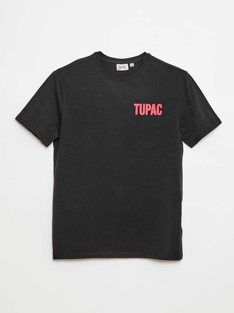 Katoenen T-shirt 'Sun City' 'Tupac' zwart - Kiabi