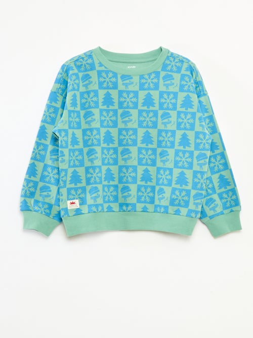 Katoenen trui met kerstmotief - Kiabi