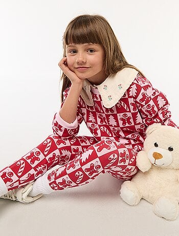 Katoenen trui met kerstmotief