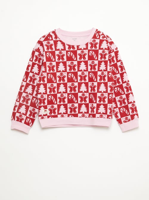 Katoenen trui met kerstmotief - Kiabi