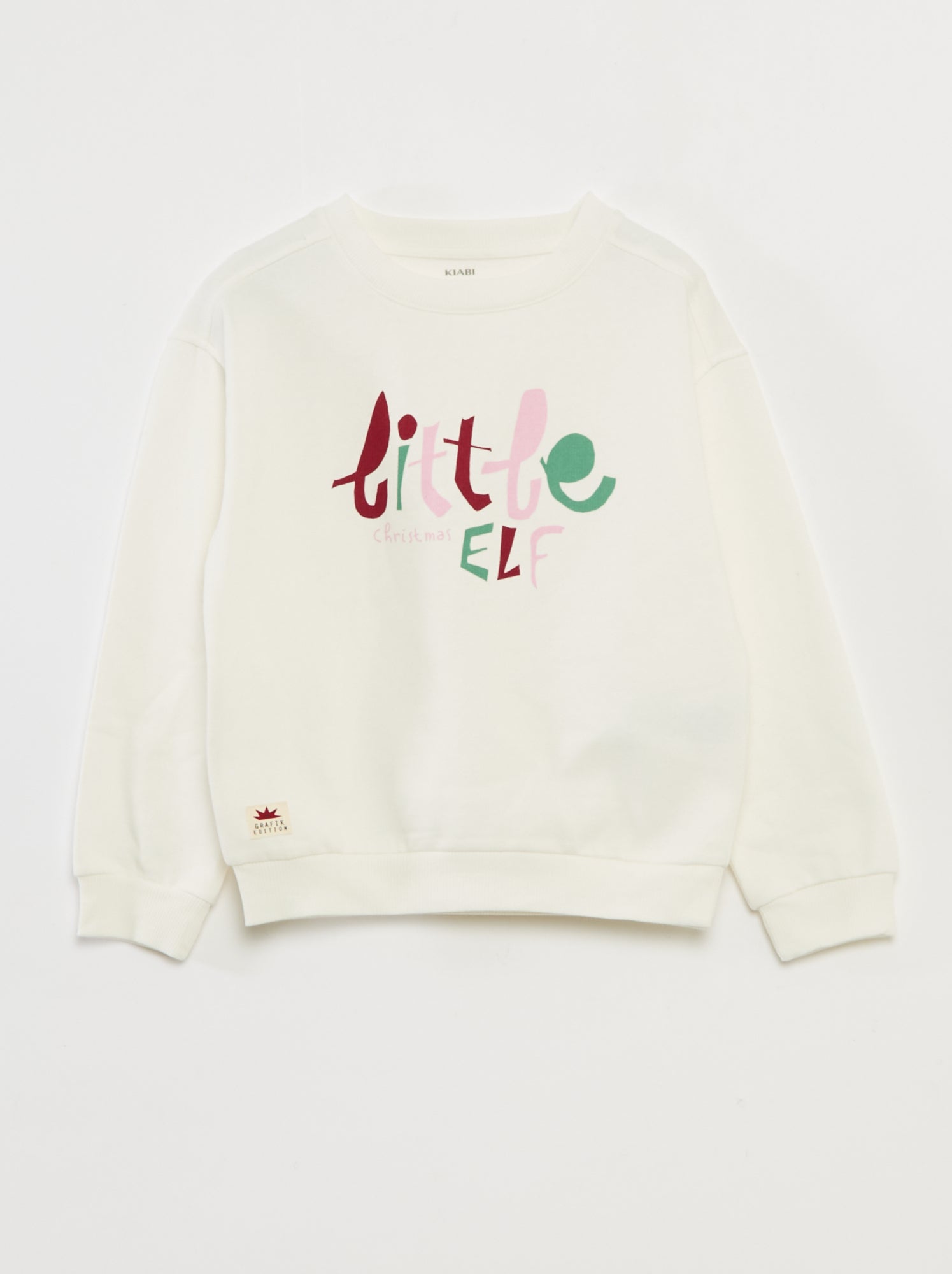 Katoenen trui met kerstmotief