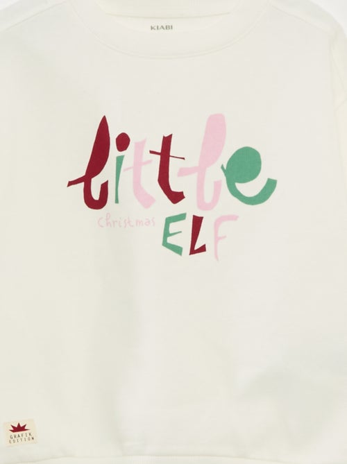 Katoenen trui met kerstmotief - Kiabi