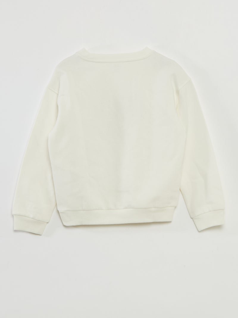 Katoenen trui met kerstmotief Wit - Kiabi