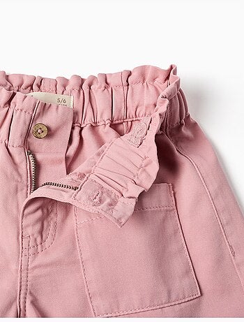 Katoenen twill shorts met voorzakken