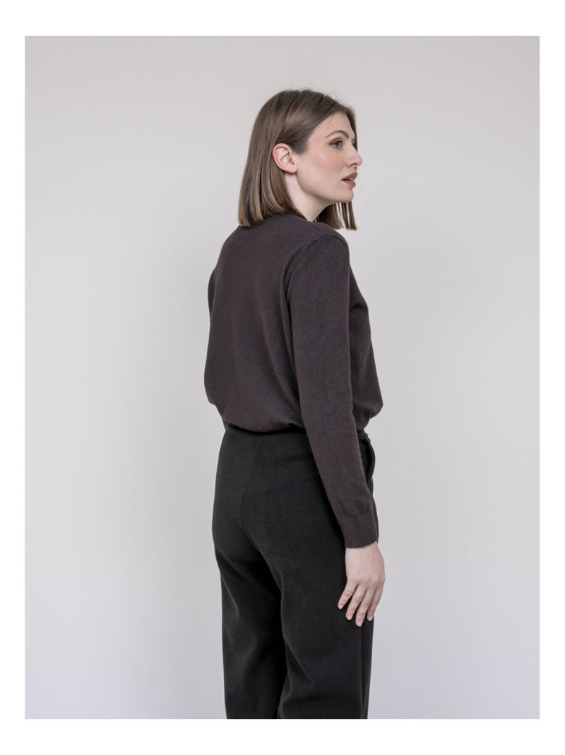Katolie trui met ronde hals Bruin - Kiabi