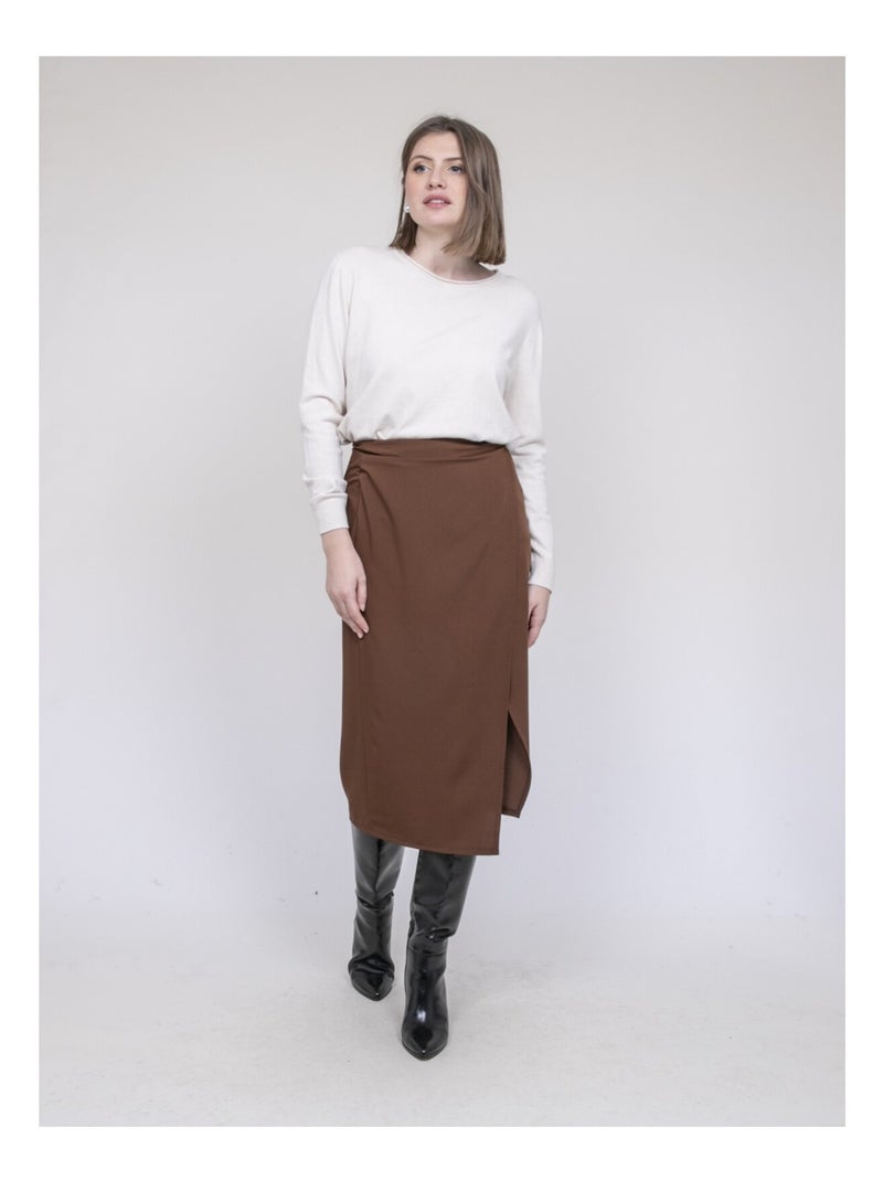 Katolie trui met ronde hals Ecru - Kiabi