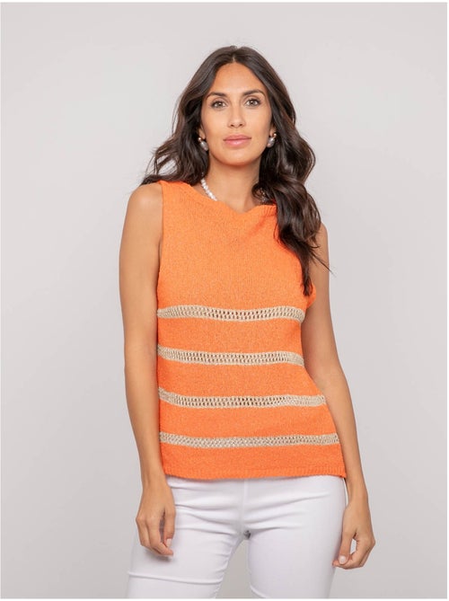 Kavia mouwloze trui met lurex strepen - Kiabi Kavia mouwloze trui met lurex strepen - Kiabi