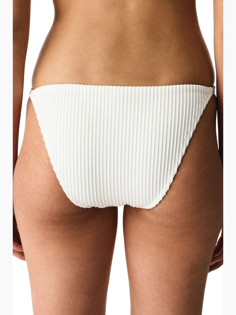Kea side bikinibroekje met middelhoge taille penti Wit - Kiabi