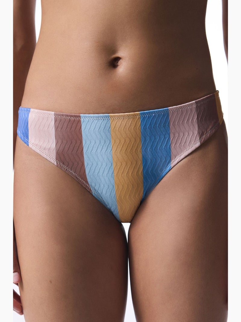 Keira stripe gestreepte bikinislip penti Pastelblauw - Kiabi