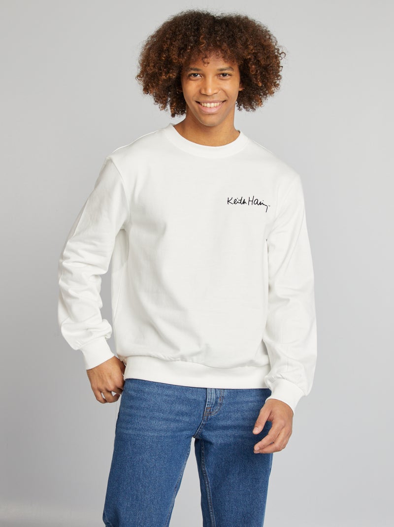 'Keith Haring'-sweater - Valentijnsdag WIT - Kiabi