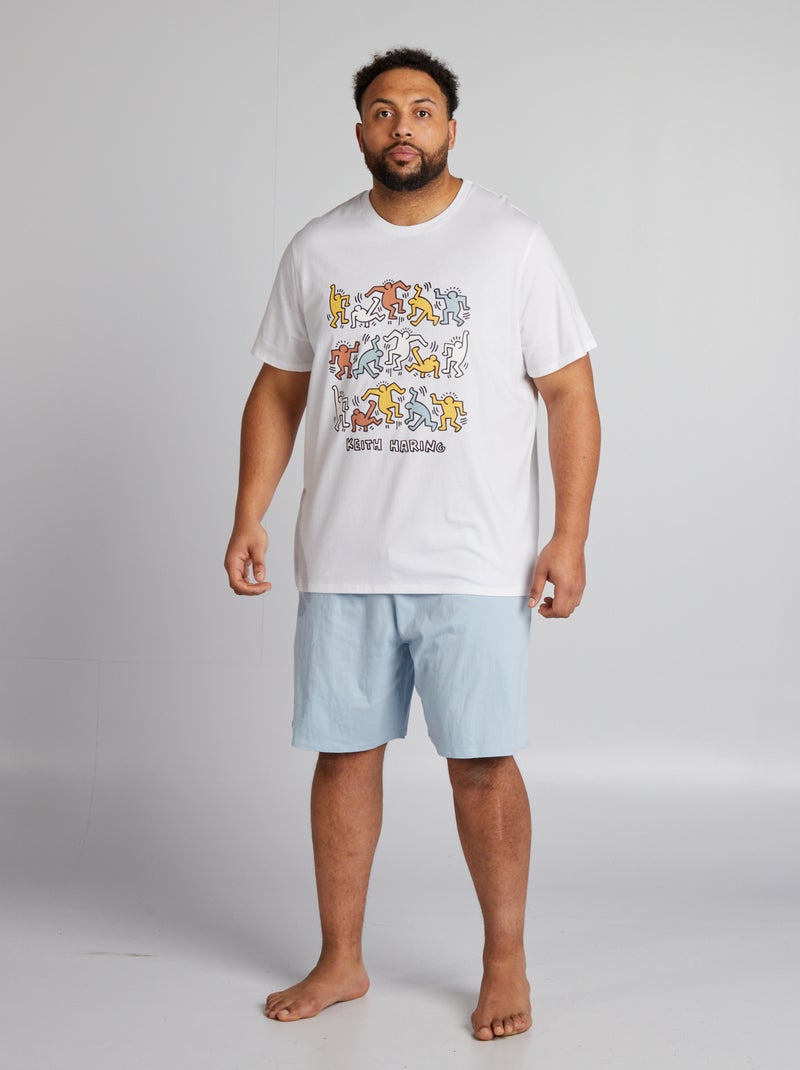 Keith Haring-T-shirt BLAUW - Kiabi