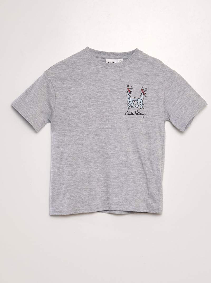 Keith Haring-T-shirt met ronde hals GRIJS - Kiabi