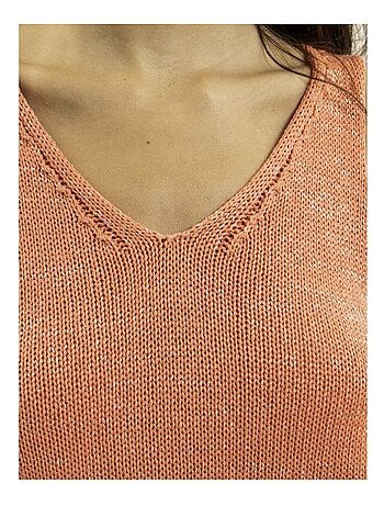 Kenatra mouwloze top van lurex gebreide stof