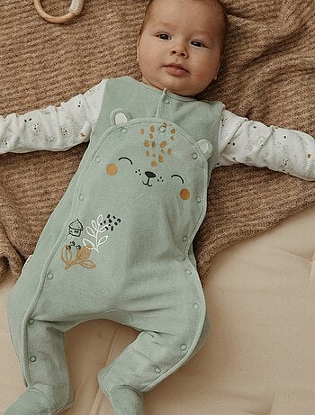 Keniaanse babypyjama van fluweel met brugopening