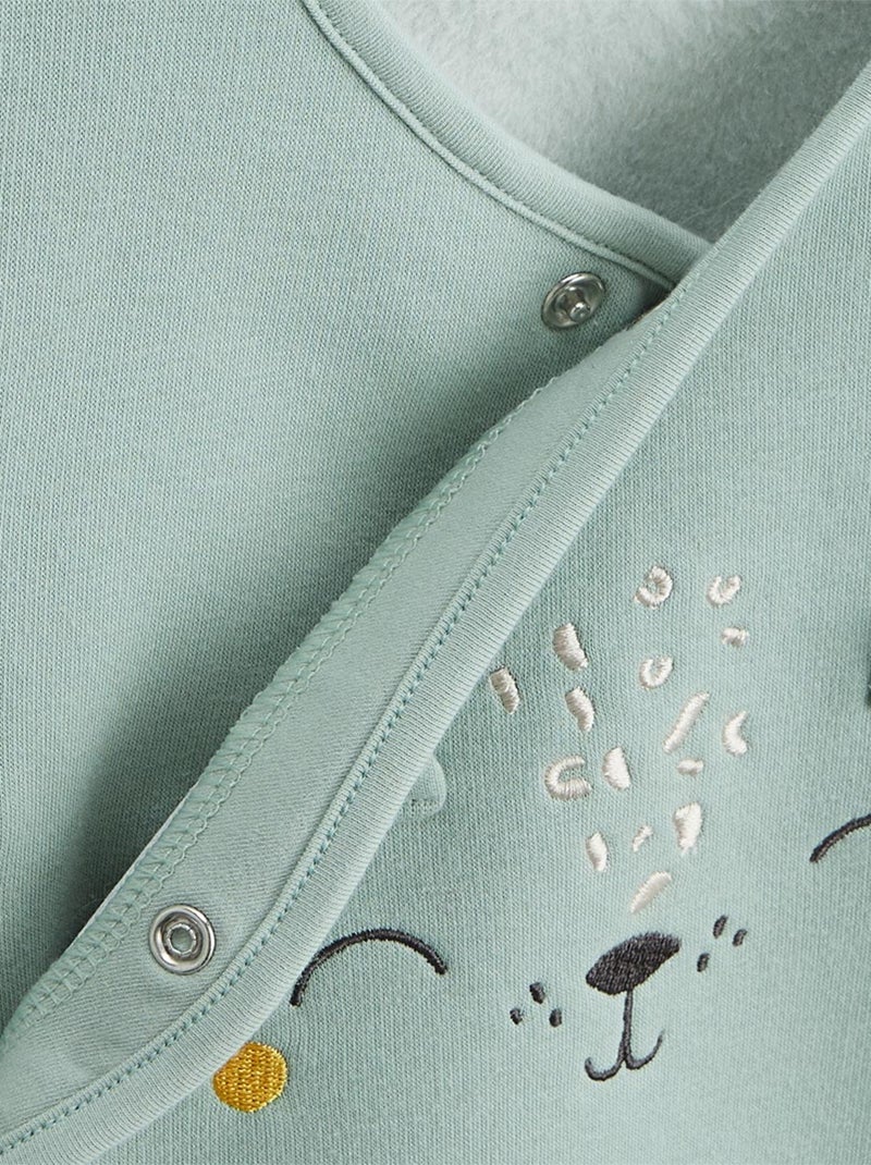 Kenya Ultra Warm Fleece Vest en Broek Baby Set Groen - Kiabi