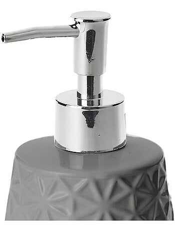 Keramische zeepdispenser met reliëf