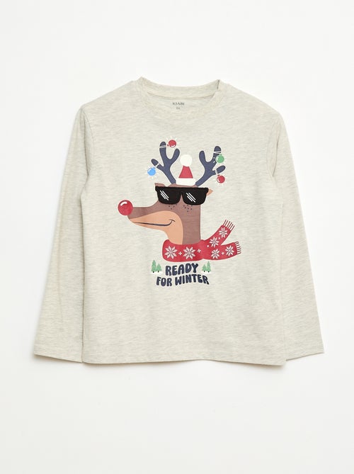 Kerst-T-shirt met lange mouw - Kiabi